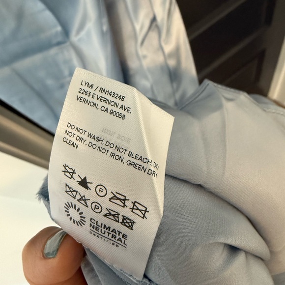 Reformation Barrow Silk Satin Dress - Blue in Size 4 - Picture 10 of 16